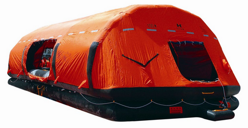 (LARGE) THROW-OVER SELF-RIGHTING INFLATABLE LIFERAFT (SOLAS)