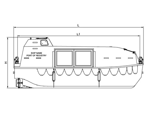 PARTIALLY ENCLOSED LIFEBOAT