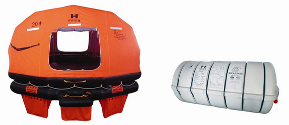 (LARGE) THROW-OVER SELF-RIGHTING INFLATABLE LIFE RAFT (SOLAS)