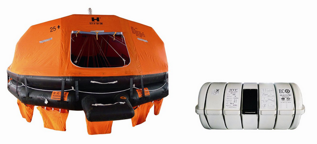 DAVIT-LAUNCHING INFLATABLE LIFE RAFT (SOLAS)
